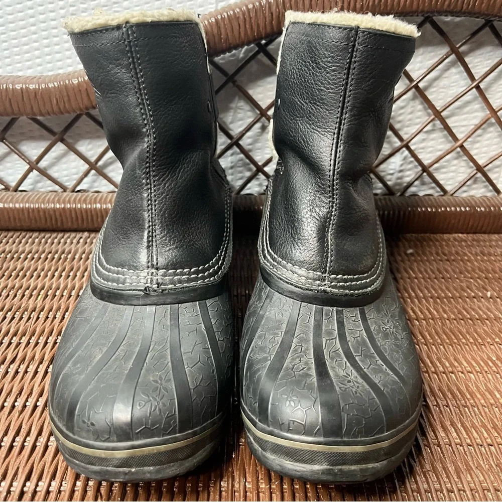 Sorel Snow/Mud Rubber-Leather adjustable Boots Size 12
